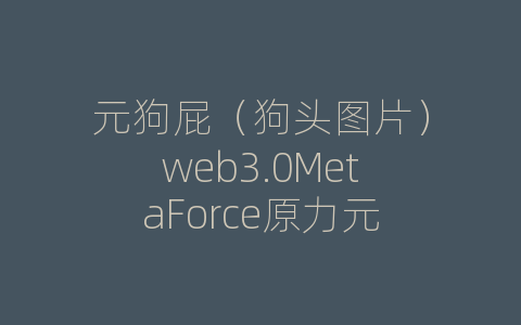 元狗屁（狗头图片）web3.0MetaForce原力元